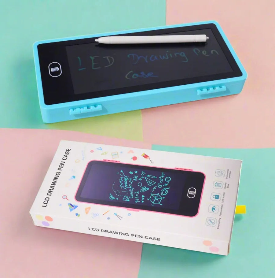 LCD Writing Tablet Pencil Box: 2-in-1 Multifunctional Smart Stationery Case
