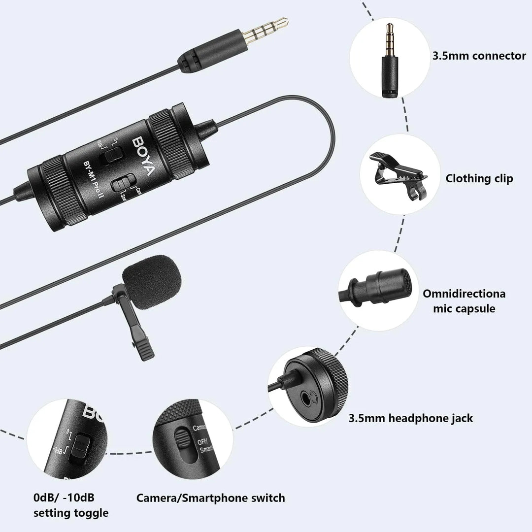BOYA BY-M1 Wired Lavalier Microphone