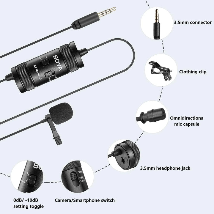 BOYA BY-M1 Wired Lavalier Microphone
